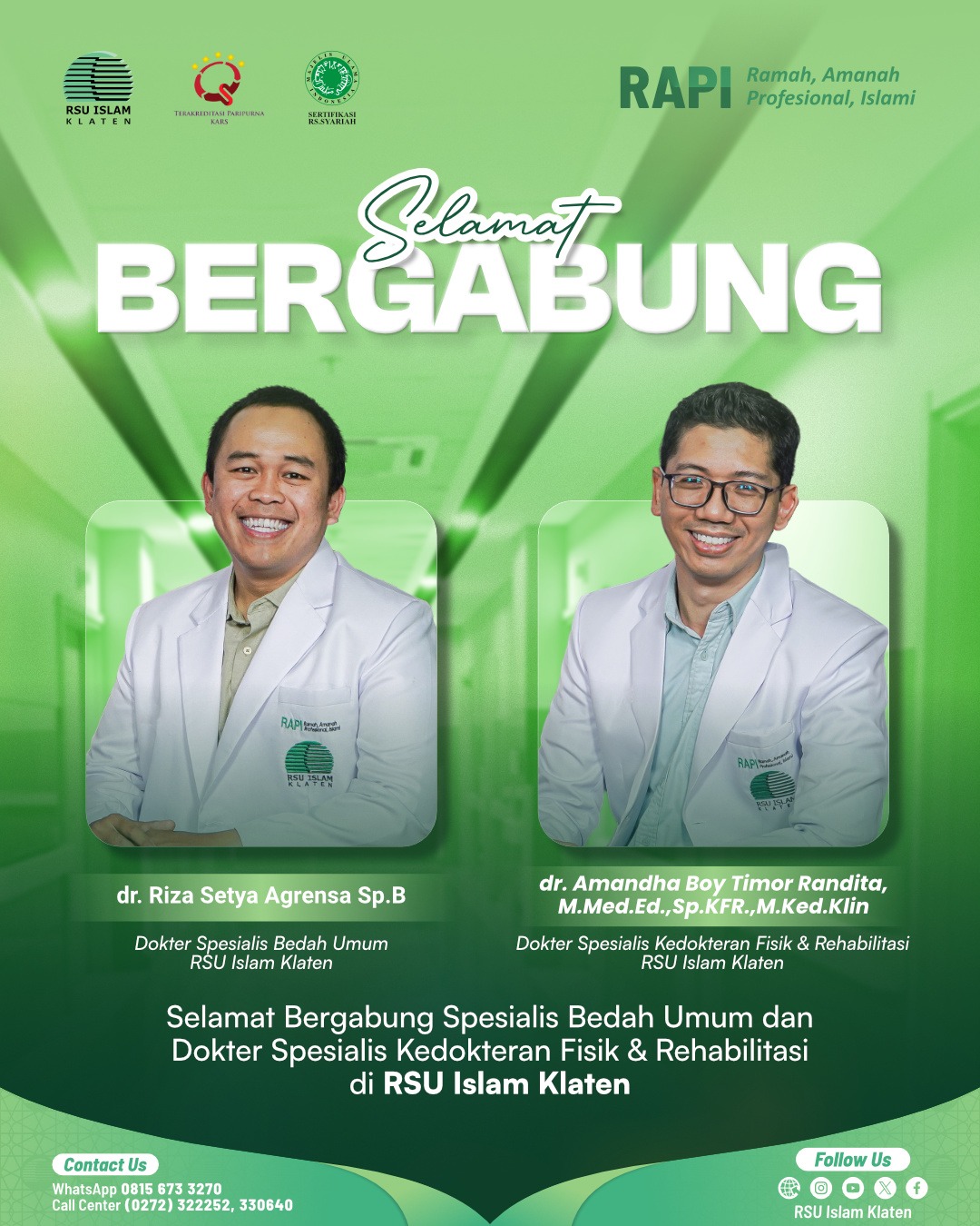 Selamat Bergabung di RSU Islam Klaten