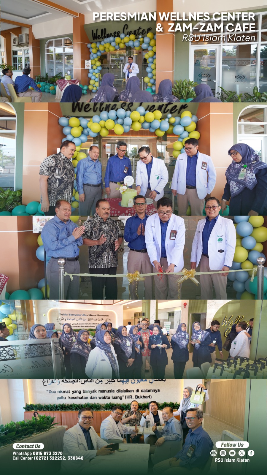 Peresmian Wellness Center dan Zam-Zam Cafe RSU Islam Klaten
